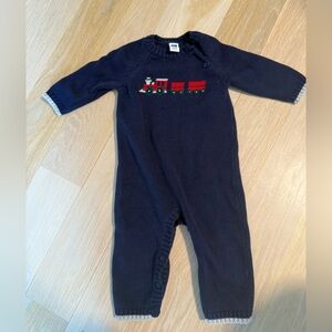 Janie and Jack Train Suit 6-12 months